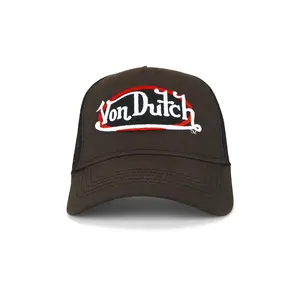 Von Dutch Over Flow Trucker Hat in Black