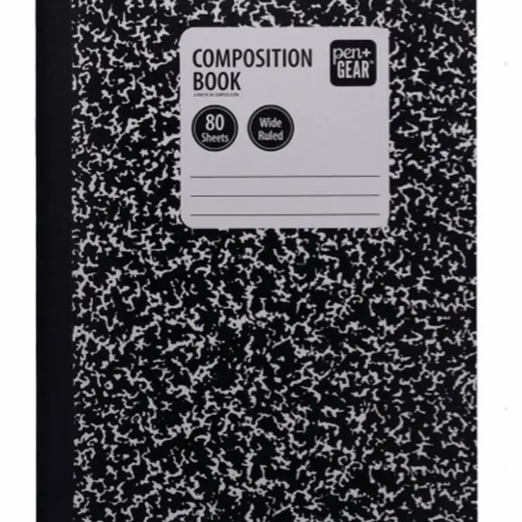 Composition Book ( Back to School)- 80 Sheets, Wide Ruled, Minimum Order of 5, Ideal for Writing and Note-taking