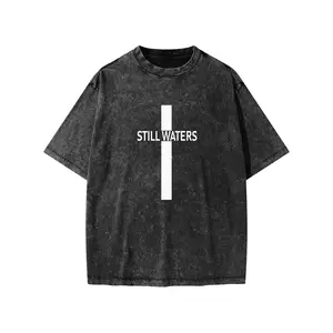 YOUTH SW Cross Acid Wash Oversized Tee