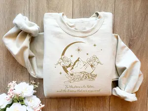 Stars Who Listen ACOTAR Sweatshirt, Sarah J Maas Quote Shirt, Gift for All Dreamers, Throne of Glass Shirt,ACOTAR Shirt,Crescent City Shirt