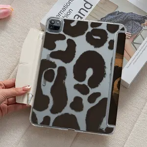 Wild Leopard Print iPad Case, Pencil Holder Compatible, Multi-Angle Foldable, Shockproof Tablet Protective Cover for iPad Air 4/5/6/7, 10th/11th Gen, Air 13 & Pro 11
