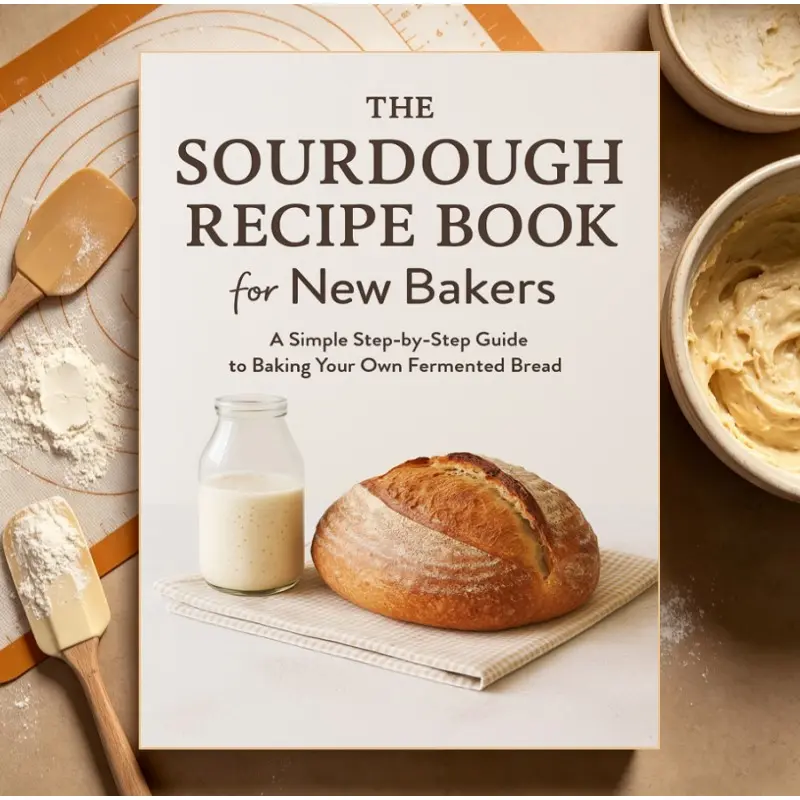Beginner Sourdough Baking Guide, Step-By-Step Homemade Fermented Bread, Essential Tips for Perfect Loaves, Easy-To-Follow Instructions