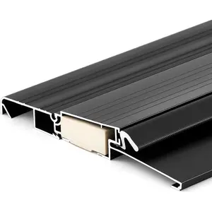 36" Aluminum Exterior Door Threshold 6 9/16" Outdoor Swing Threshold Heavy Duty Adjustable Aluminum Door Sill Pan for Weatherproof & Easy Install for Residential/Commercial Use, Black (1 Pcs)