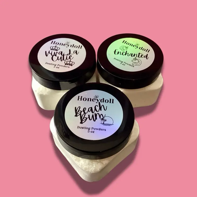 Honeydoll’s talc free Dusting Powder and Shimmering Dusting Powder - with puff - pick your scent