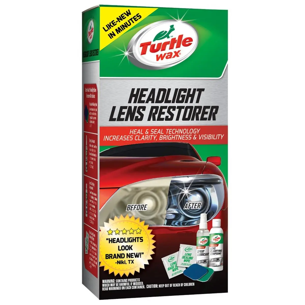 Turtle Wax 8240533 Aquatic Pet Headlight Lens Restorer - Headlight Polishing Agent, Scratch Repair for Fish & Aquatic Lighting Supplies