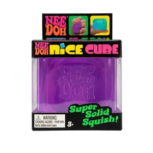 NeeDoh Nice Cube - Satisfying Cube Squeeze Toy, Super Solid Squish Stress Relief Toy for Classic & Novelty Toy Enthusiasts
