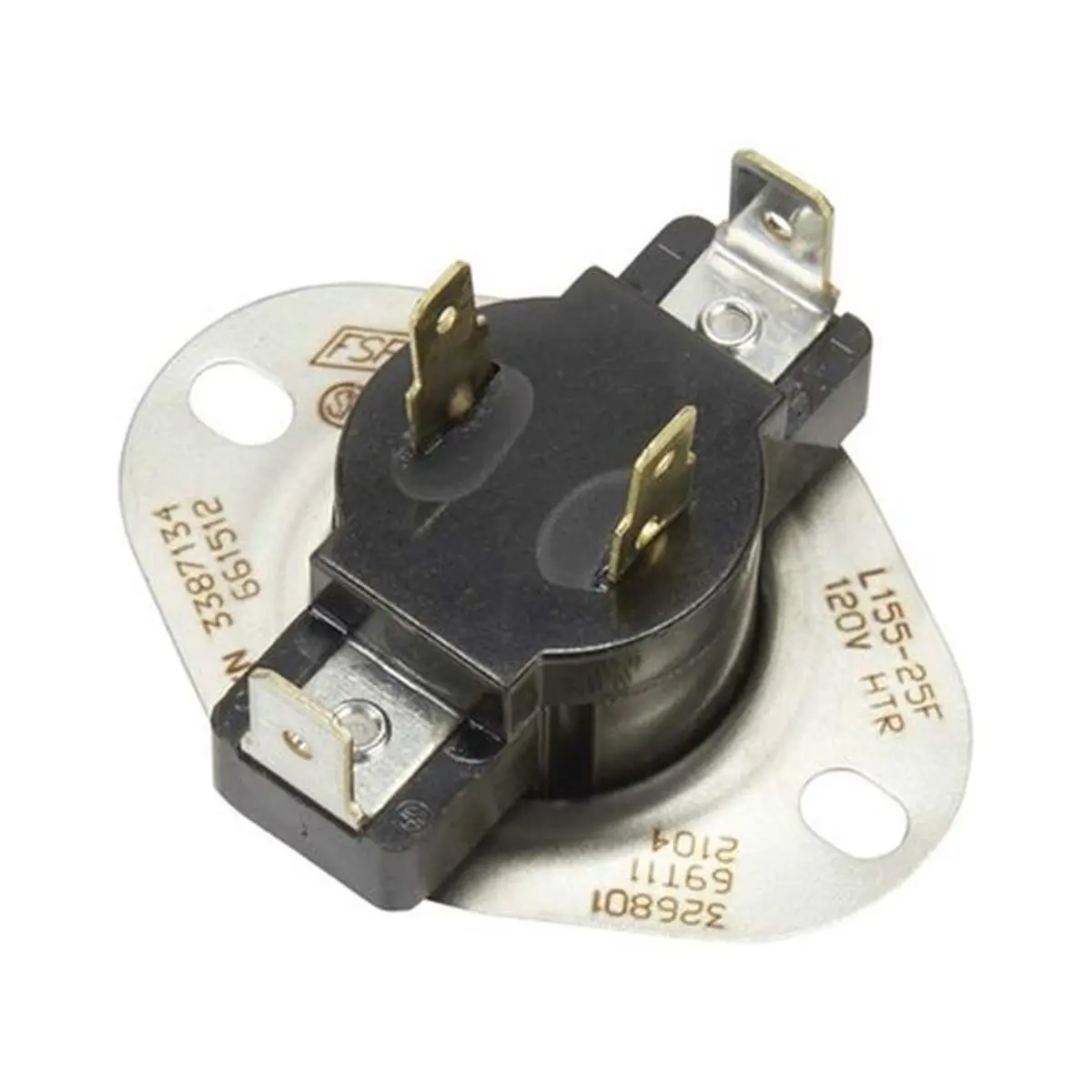 Whirlpool WP3387134 Dryer Cycling Thermostat - OEM Default, Overheat Safe, Temp Control Replacement Part for Household Appliances