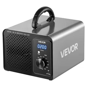 【DealsForYouDays】VEVOR 36000 mg/h Output Ozone Generator Ionizer - Commercial Machine with 15s Delayed Start, 20/40/60-Minute Timer Options, Rotary Encoder Knob, Odor-Treatment Cycle Mode, Industrial Deodorizer for Kitchens, Warehouses (Up to 3200 sq.ft)