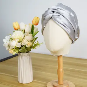 Luxury Silk Shower Cap - 19 Momme 100% Mulberry Silk - Women's silk bonnet for Hair Care, Highest Silk Shower Cap with Premium Elastic, heatless curls, Shower