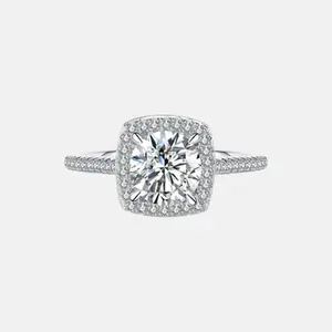 【205】Valentine's Flash 925 Sterling Silver Synthetic Moissanite Ring