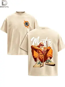 DOBYONE Men's DBZ Master Roshi 300g Cotton Round Neck Short-Sleeve Graphic Tees, Casual Stylish Menswear, 80s-90s Streetwear Anime Funny Unisex Fall Outfits, Ideal Gifts Tshirt,father'sdaygifts
