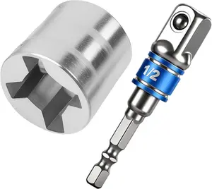 Scissor Jack Adapter Drill Adapter with 1/2 inch Socket Adapter Bit, Fits for O Shaped Scissor Jacks，Labor-Saving and Quick Lifting
