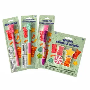 6 colors pen Set pen with a set of 4 erasers