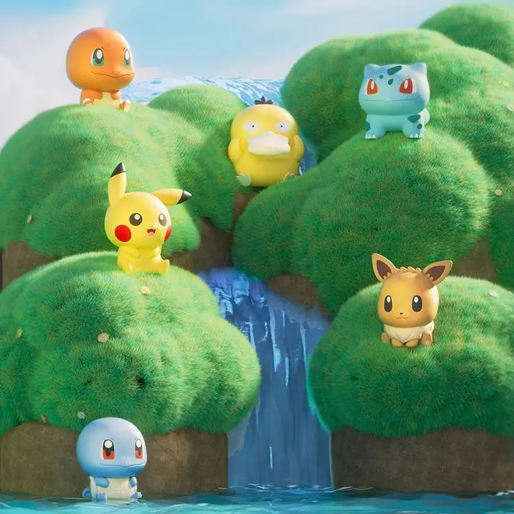 Pokémon Little Encounters Vol 1 Blind Box | Summer Sale | Cute Pikachu Eevee Anime Figurine | Kawaii Desk Decor Collectible Toy | mini pokemon ball