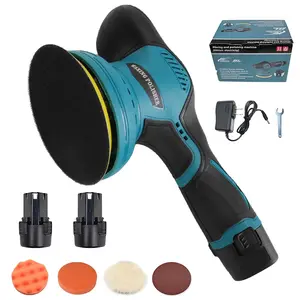 Cordless Car Buffer Polisher with 2 Rechargeable Batteries 5500RPM 8 Speed for Polishing Waxing and Scratch Removal