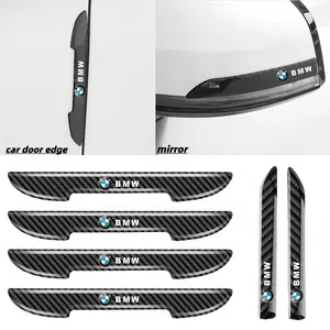6-Pack Car Carbon Fiber Bumper Stickers, Sticker for Cars, Door Edge Protection Film, Rearview Mirror Anti-Collision Decals, Fits Bmw All Models, Auto Accessories