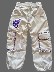 Max Reade Apparel GROM (XS) Snow Pants - Purple on White