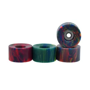 Apex Crusier Wheels - 61D Urethane - ABEC-9 Bearings - "Tie Dye Swirl"