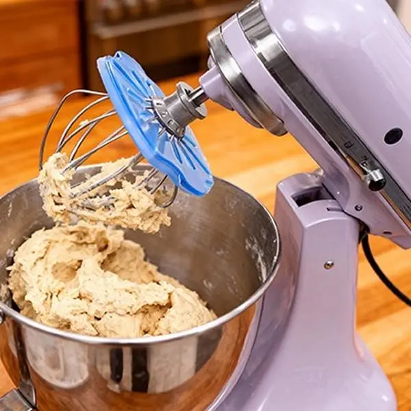 Reusable Circular Whisk Wiper Accessory for Kitchen Appliances - Fits 4.5QT-5QT Bowl-Lift Stand Mixers, Compatible with 6-Wire Whisks, Whip-Friendly Mess-Free Mixing Tool