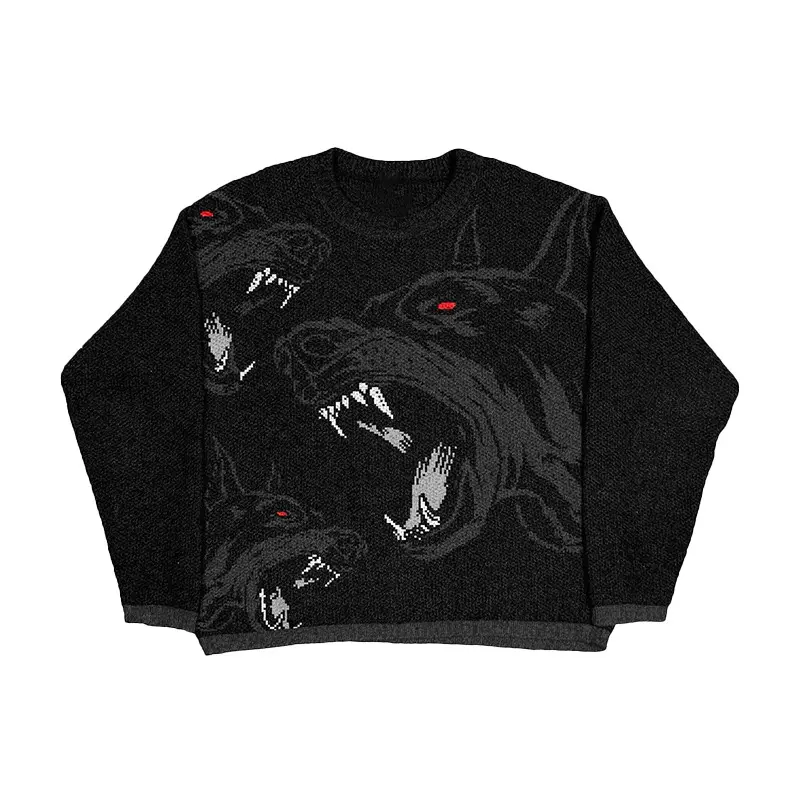 ANIME DOGS KNITTED SWEATER