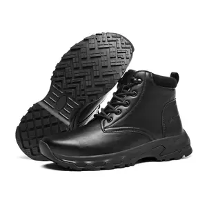 Waterproof Slip Resistant Work Boots for Men Women Lightweight Duty Non Slip Sole Leather Ankle Safety Working Footwear Casual Daily Use