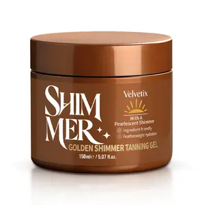 Velvetix Golden Shimmer Tanning Gel | Instant Sun-Kissed Glow  + Bronzing Effect | Hydrating Body Gel with Carrot & Coconut | Non-Greasy Body Glow#Summervibes summerwins