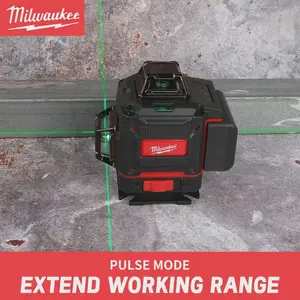 Milwaukee Degree Vertical Cross Laser Level 360 Green Beam Horizontal Rechargeable Battery Precision Tool for Construction Renovation DIY Projects