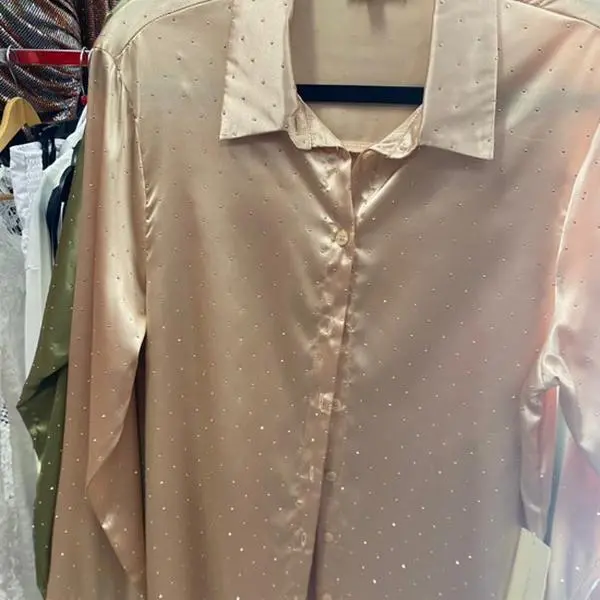 Gold silk sparkle shirt
