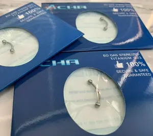 1pc Pre-Sterile Curved Barbell Eyebrow Ring Ring Grade 23 Titanium Body Jewelry