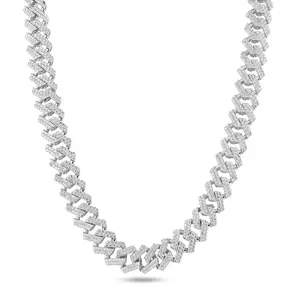 10mm Cuban Link 925 Silver CZ Set (Chain & Bracelet)