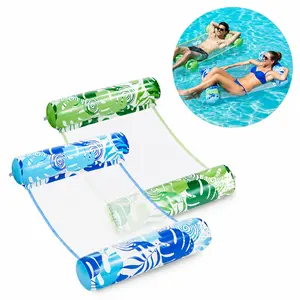 No More Sinking Pool Float, Extra Support Mesh Lounge Chair, Stable Anti-Flip Design Cooling Mesh Floating Bed, Summer Swimming Pool Relaxation Float