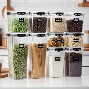 pantry airtight food  storage container kitchen organization reusable molds sealed