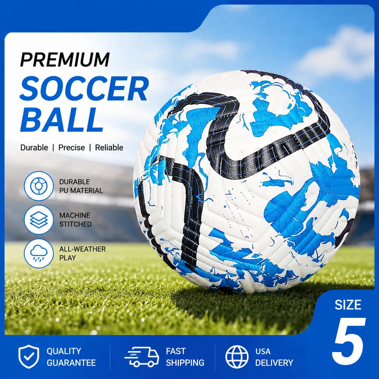 Match play Size 5 Standard Soccer Ball,Summer Wins Professional Outdoors Sports Match Balls Training Seamless Design Football High Quality PU Material,winning soccer gear, Youth training ball, Soccer pump, Thermo Seamless Soccer Ball,Youth training