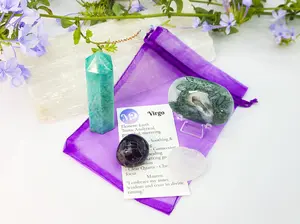 Virgo Zodiac Crystal Set | Crystal Surprise Lucky Scoop - Crystals for Zodiac and Gemstones | Crystals for Virgo