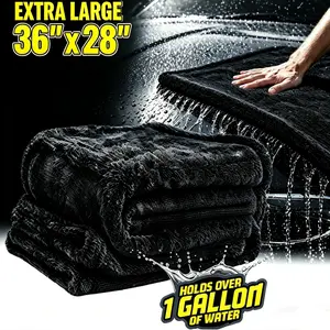 Largest 36''x28'' Double Twisted Loop Car Drying Towel, 1350GSM Ultra-Absorbent Microfiber Drying Towel for Automotive Detailing Vehicle Wash Kit