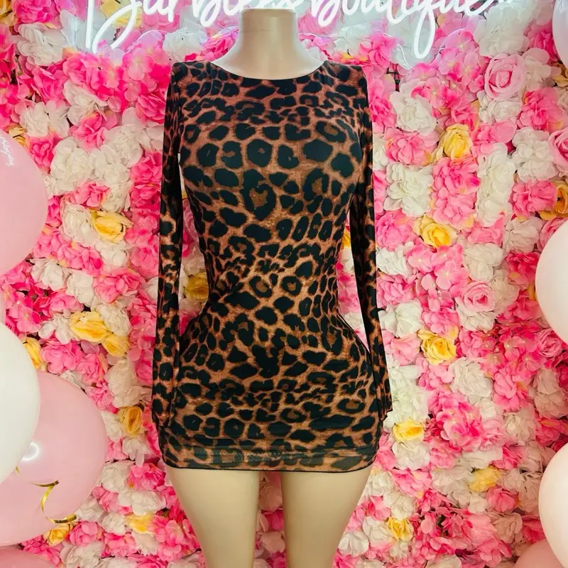 Cheetah short dress