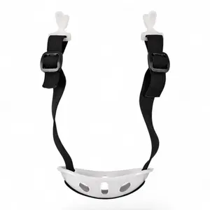 Universal Hard Hat Chin Strap With Black Elastic Strap & Chin Cup, Black 2 Pack
