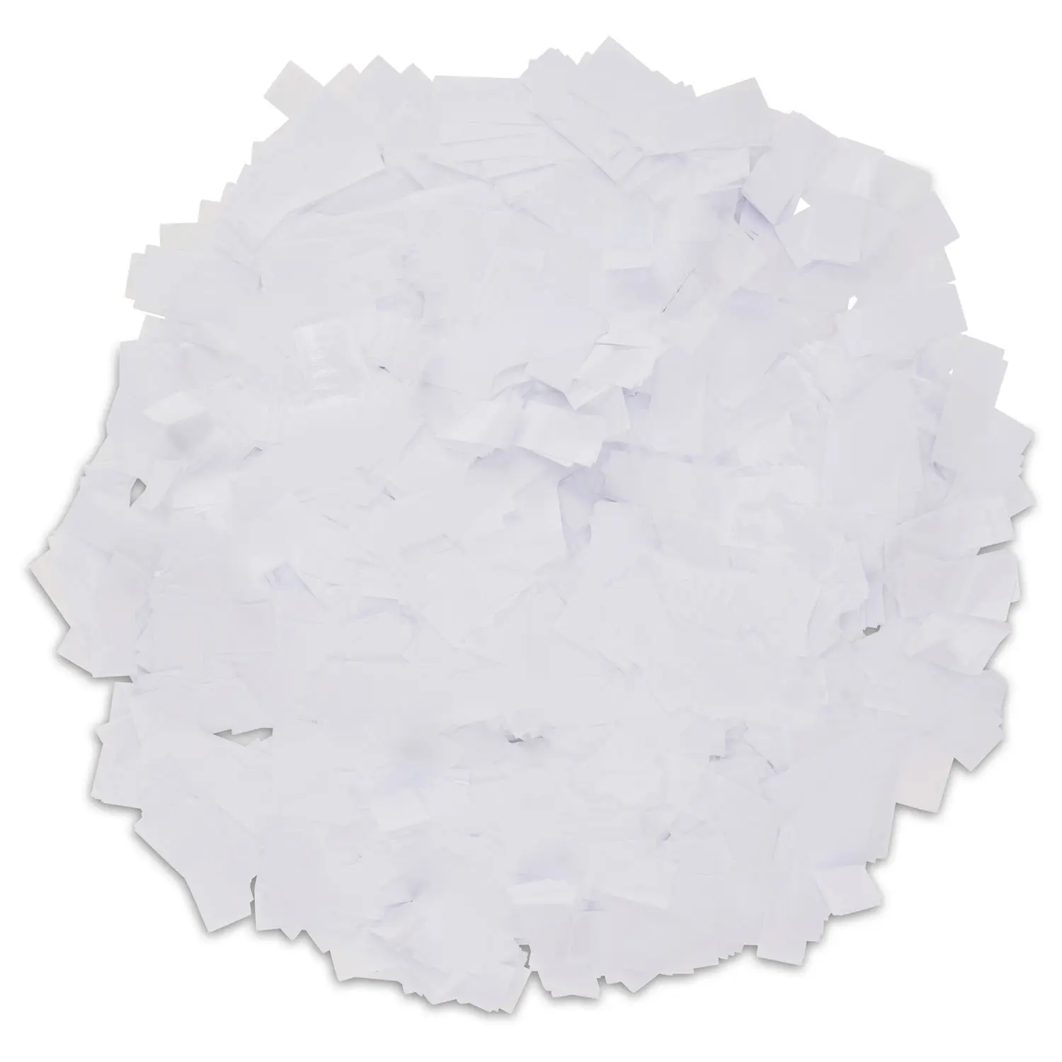 Elegant Premium Rectangle White Metallic Mylar PVC Confetti, 1lb Loose Pack with Slow-Fall Soft Floating Effect, for Weddings & Festive Party Supplies