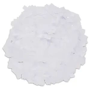 Rectangle White Metallic Confetti – Premium Mylar Slow-Falling 1lb Loose Pack
