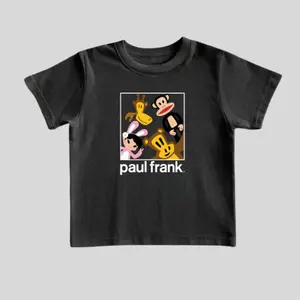Paul Frank Julius And Friends Baby Tee, Cartoon Monkey Graphic Baby Tee, Y2K Nostalgic Aesthetic Shirt, Retro Vintage Style Top