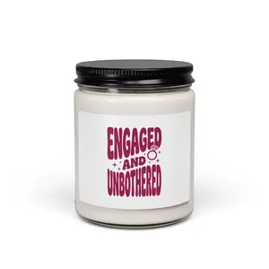 Engaged and Unbothered Candle, Soy Candle | Bride Era Slogan
