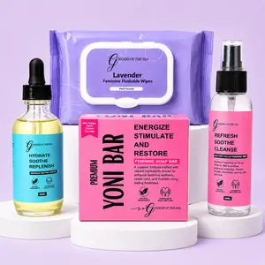 Feminine Hygiene Essentials Bundle – Premium Yoni , Mermaid Yoni Oil, Nectar Falls Feminine Mist & Lavender Feminine Wipes | Gentle Cleansing, Odor Control & pH-Balanced Freshness