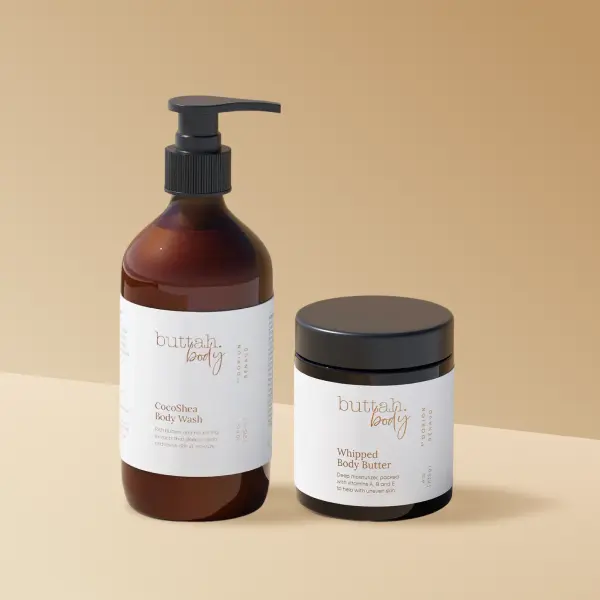 The Ultimate Body Care Bundle - Coco Shea Body Wash & Whipped Body Butter Bundle Ultra Hydrating Daily Moisture with Vitamins A B & E Organic Moisturizer for Silky Soft Skin Spa Kit Cocoa Fragrance Scent