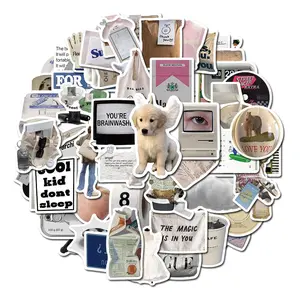 Modern Pattern Sticker, 57pcs/set Waterproof Self Adhesive Decor Paper, Decor Sticker for Gift Greeting Card Water Bottle Laptop Phone, Ornaments