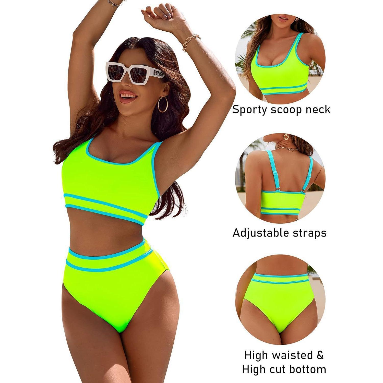Bikini Tight-fitting Solid Color Swimsuit For Women Bikini Tight-fitting Solid Color Swimsuit For Women