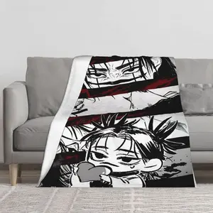A classic Jujutsu Kaisen anime Choso-themed print blanket, soft and durable, perfect for home use and a thoughtful gift for Christmas and Halloween.