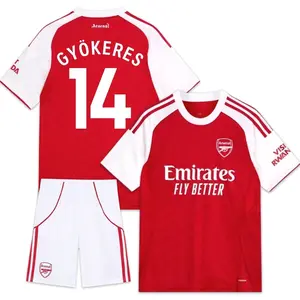 Viktor Gyokeres 14 25/26 Arsenal Home Full Set Soccer Kit, Premium Fabric Match Style Set F