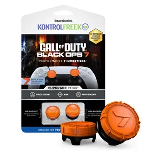 KontrolFreek Call of Duty: Black Ops 7 Performance Thumbsticks | PlayStation 4 (PS4), PlayStation 5 (PS5) | Orange and Black
