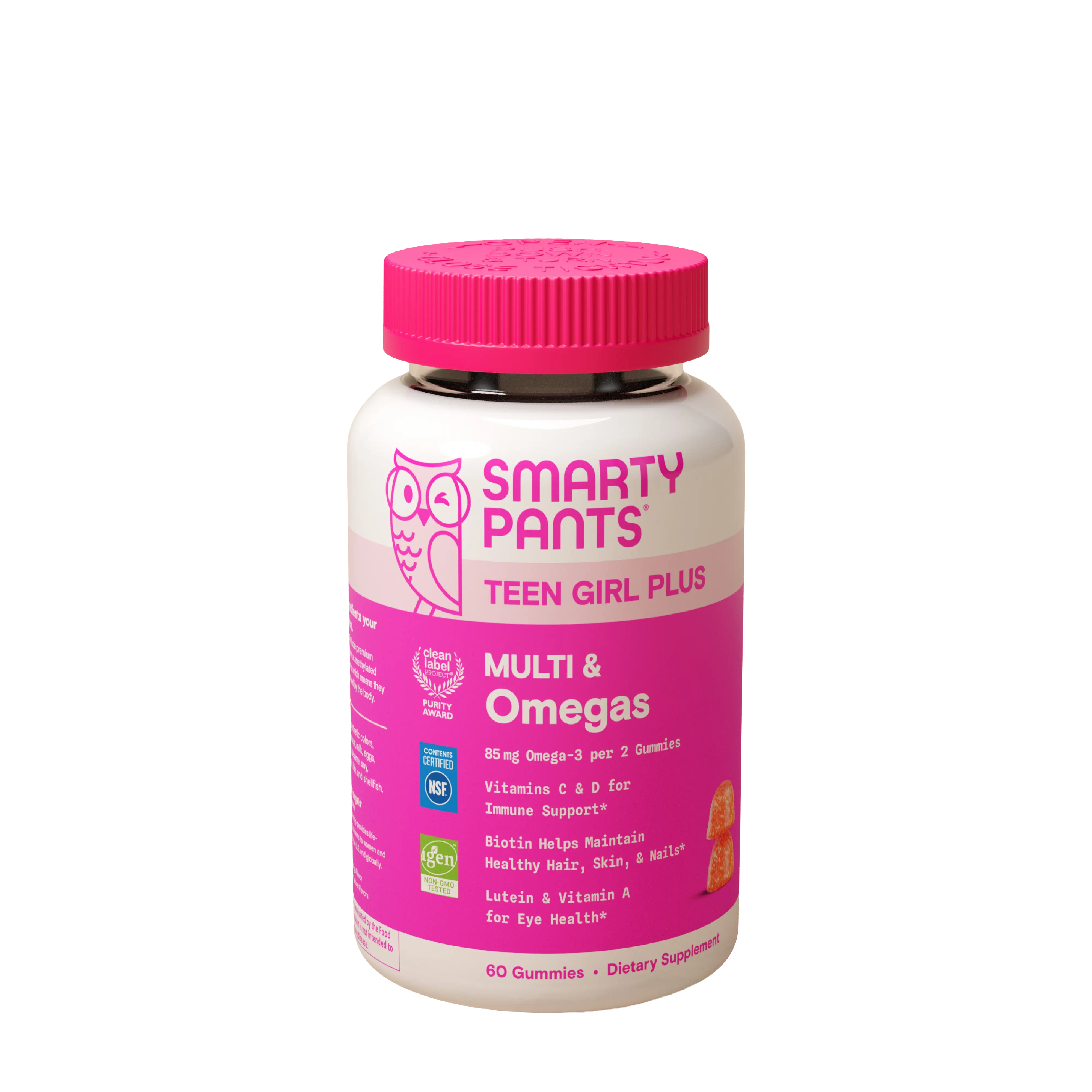 SmartyPants Teen Girl Plus Multi & Omegas Multivitamin with 21 Daily Nutrients Including Vitamins C D3 B12 A Biotin & Folate for Healthy Growth and Development
