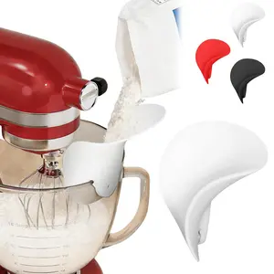 Silicone Flour Funnel for Tilt-Head Stand Mixers, Leak-Proof Clip-On Funnel, Fits All Stand Mixers, Prevents Spills and Messes, Dishwasher-Safe Baking Tool, for Liquid and Both Flour